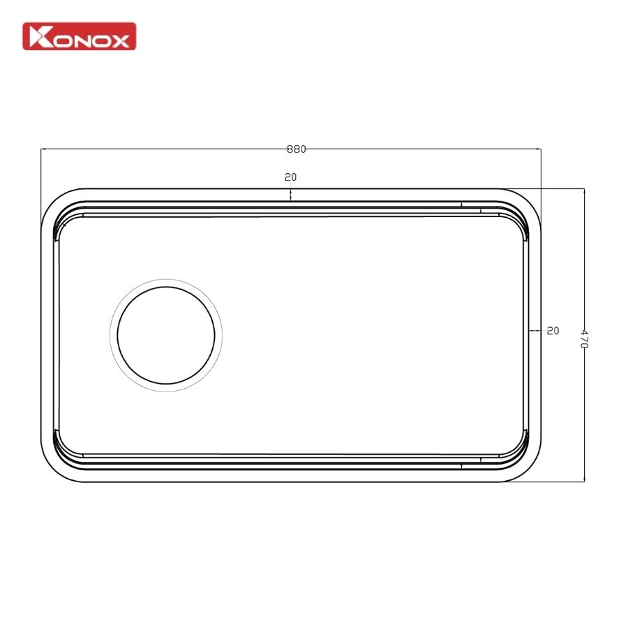 Chậu rửa KONOX TARI SMART 8847PP-L
