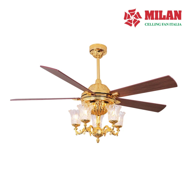 Quạt Trần FENGYE-MILAN FY968 Thân Đồng Mạ Vàng