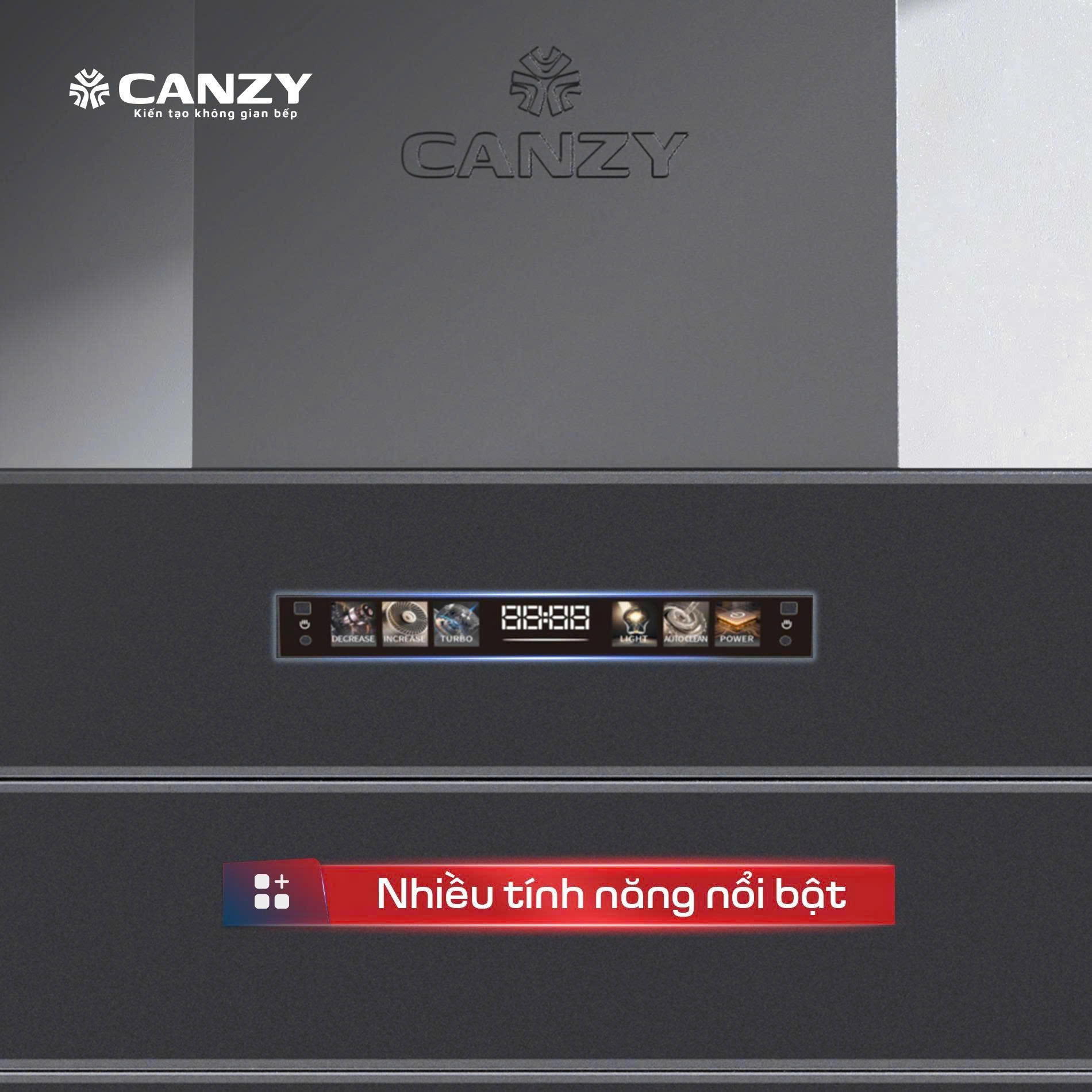 Máy hút mùi Kính Vát Canzy CZ-VDC ELITE