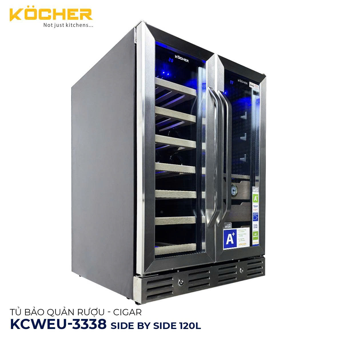 Tủ Bảo Quản Rươu - Cigar KOCHER KCWEU-3338