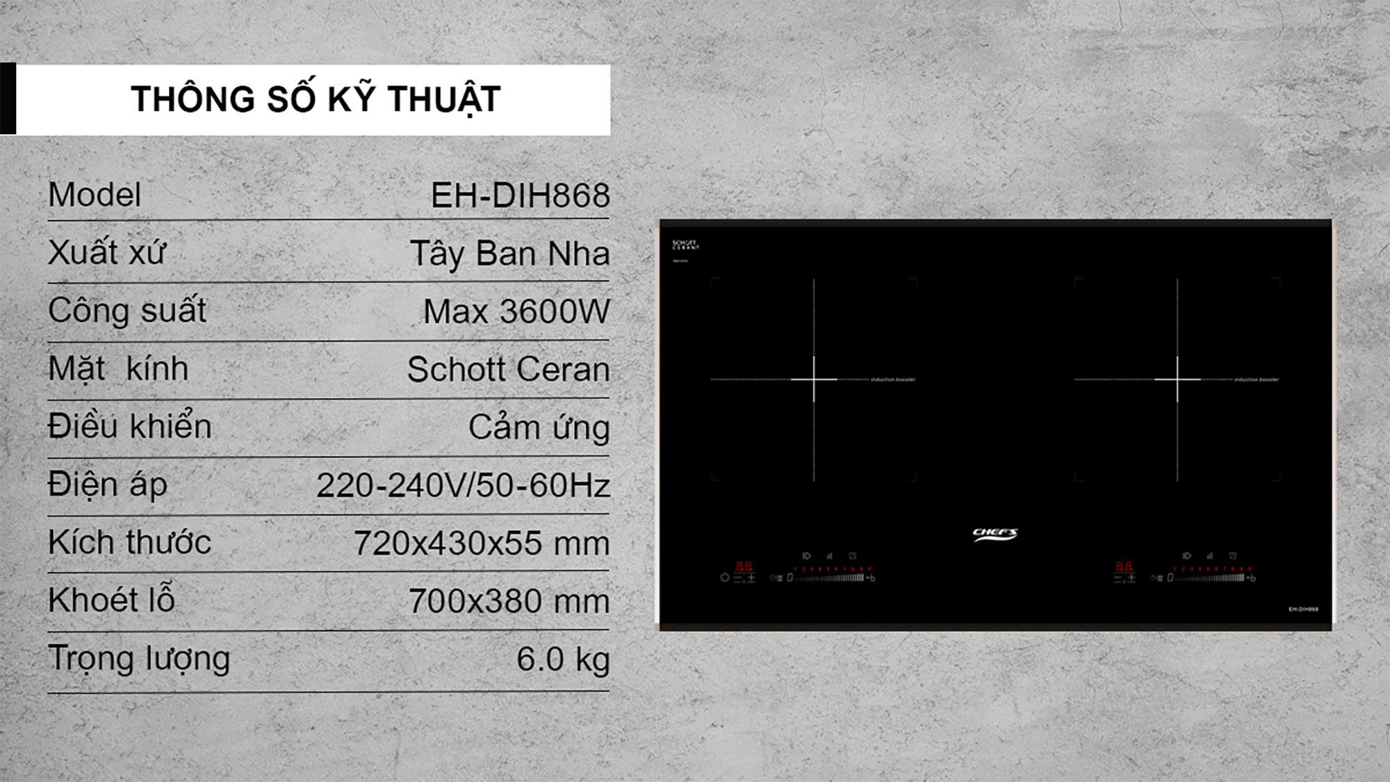 Bếp Từ Chefs EH-DIH868