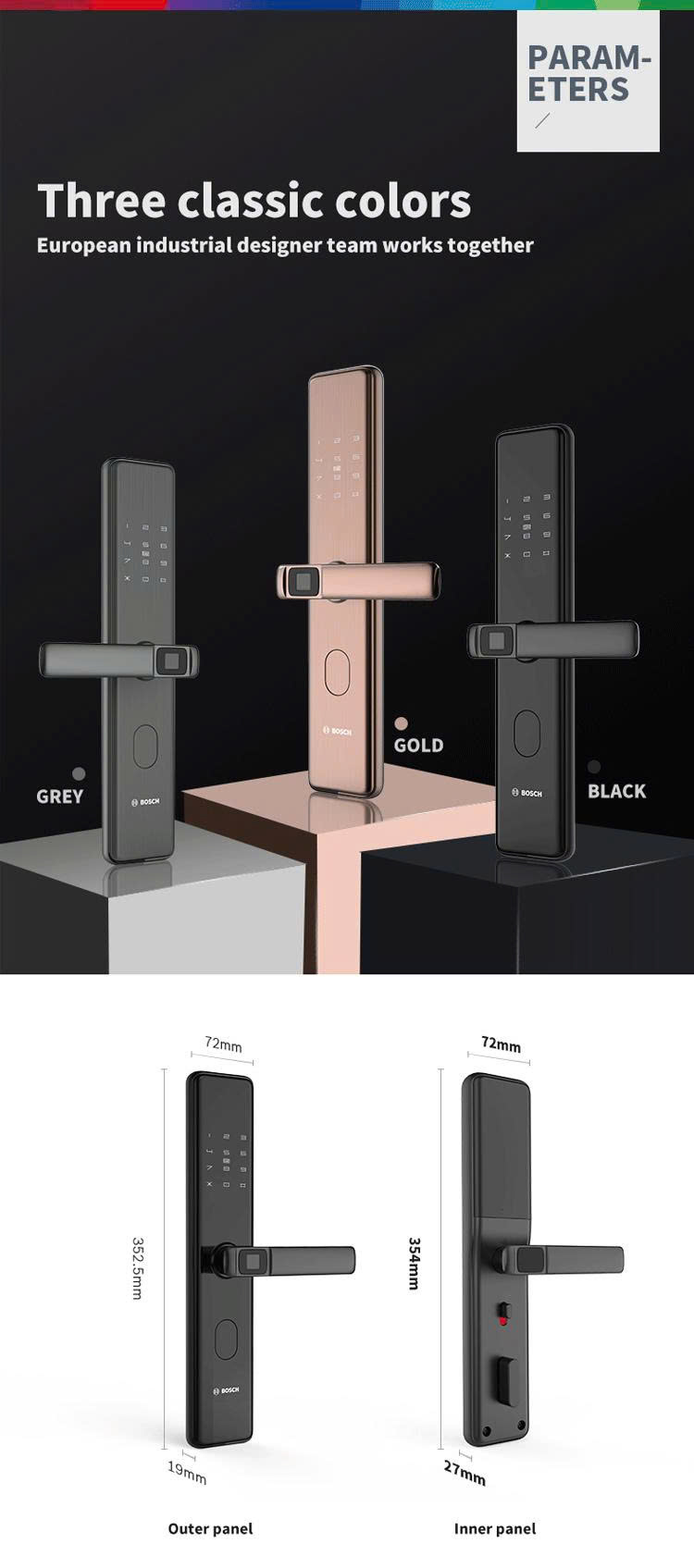 Khóa Điện Tử BOSCH ID 30 DE VÀNG