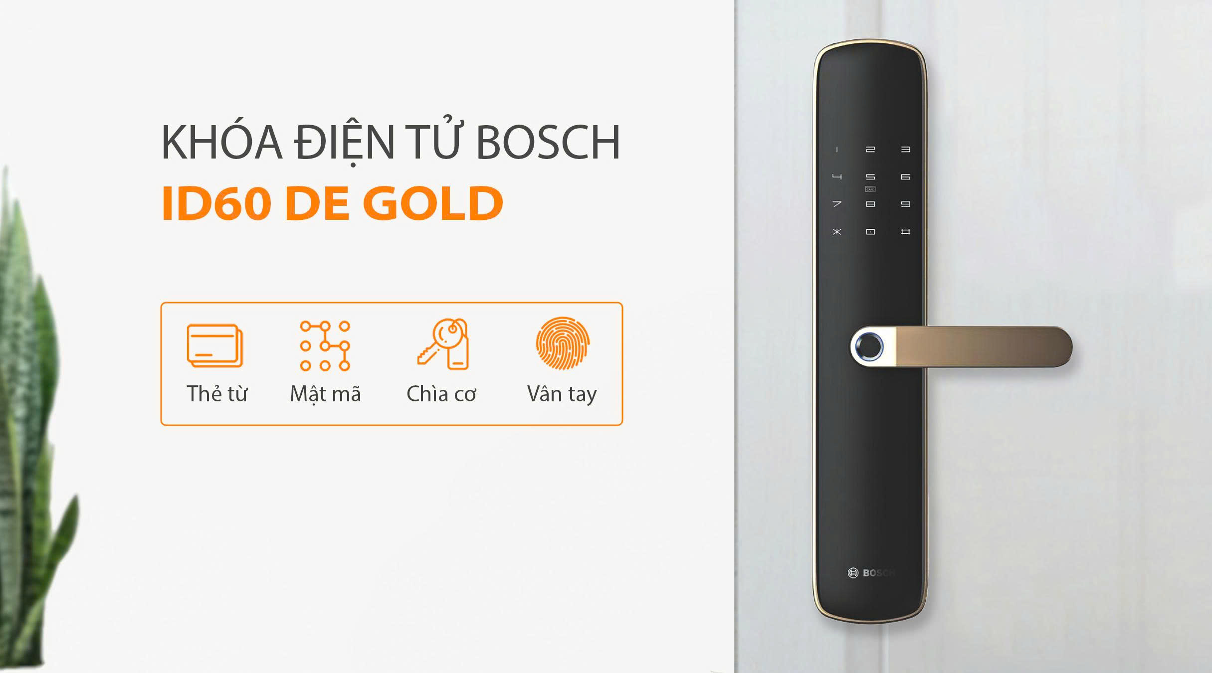 Khóa Điện Tử BOSCH ID 60 DE VÀNG