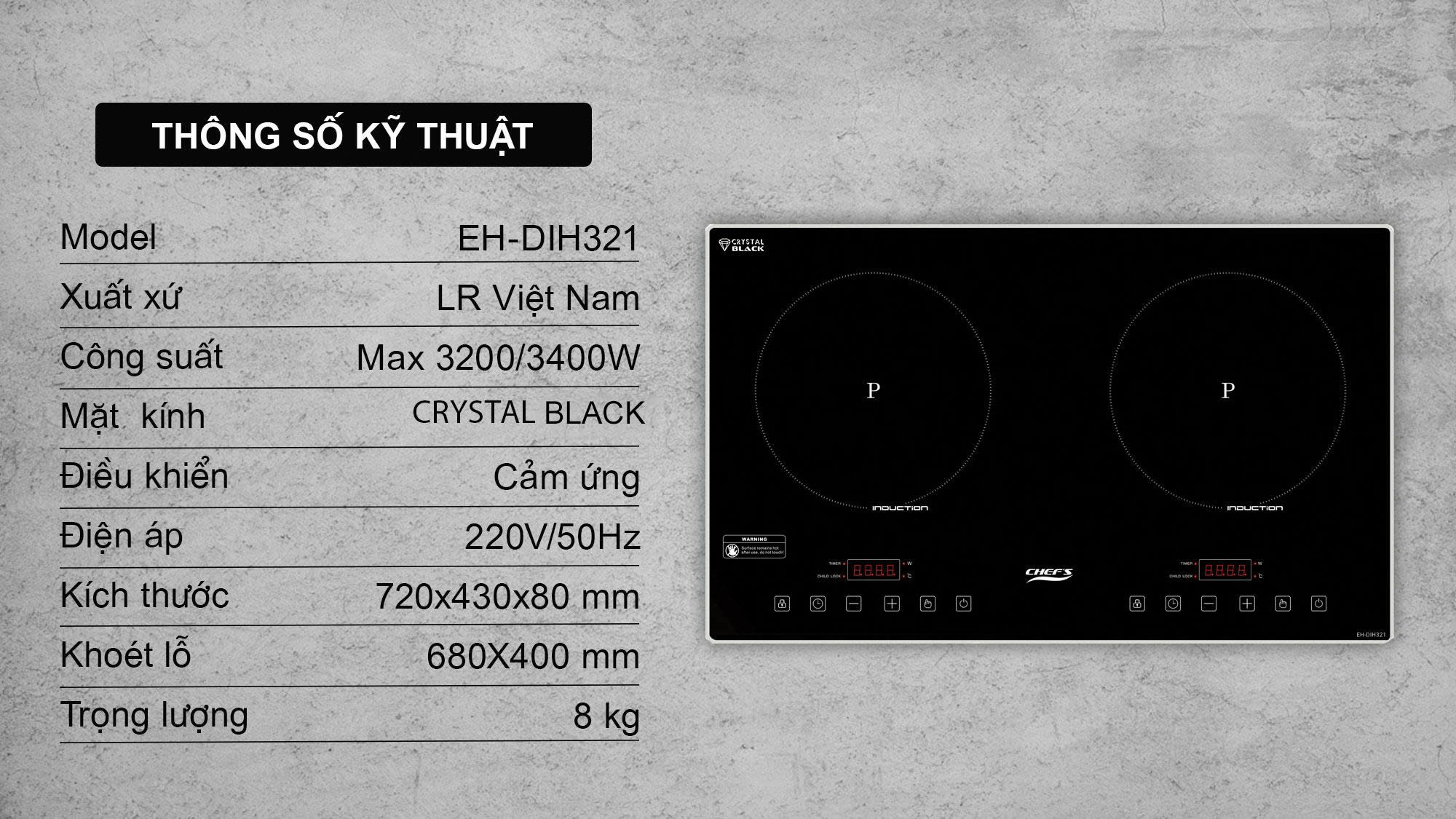 Bếp Từ Chefs EH-DIH321