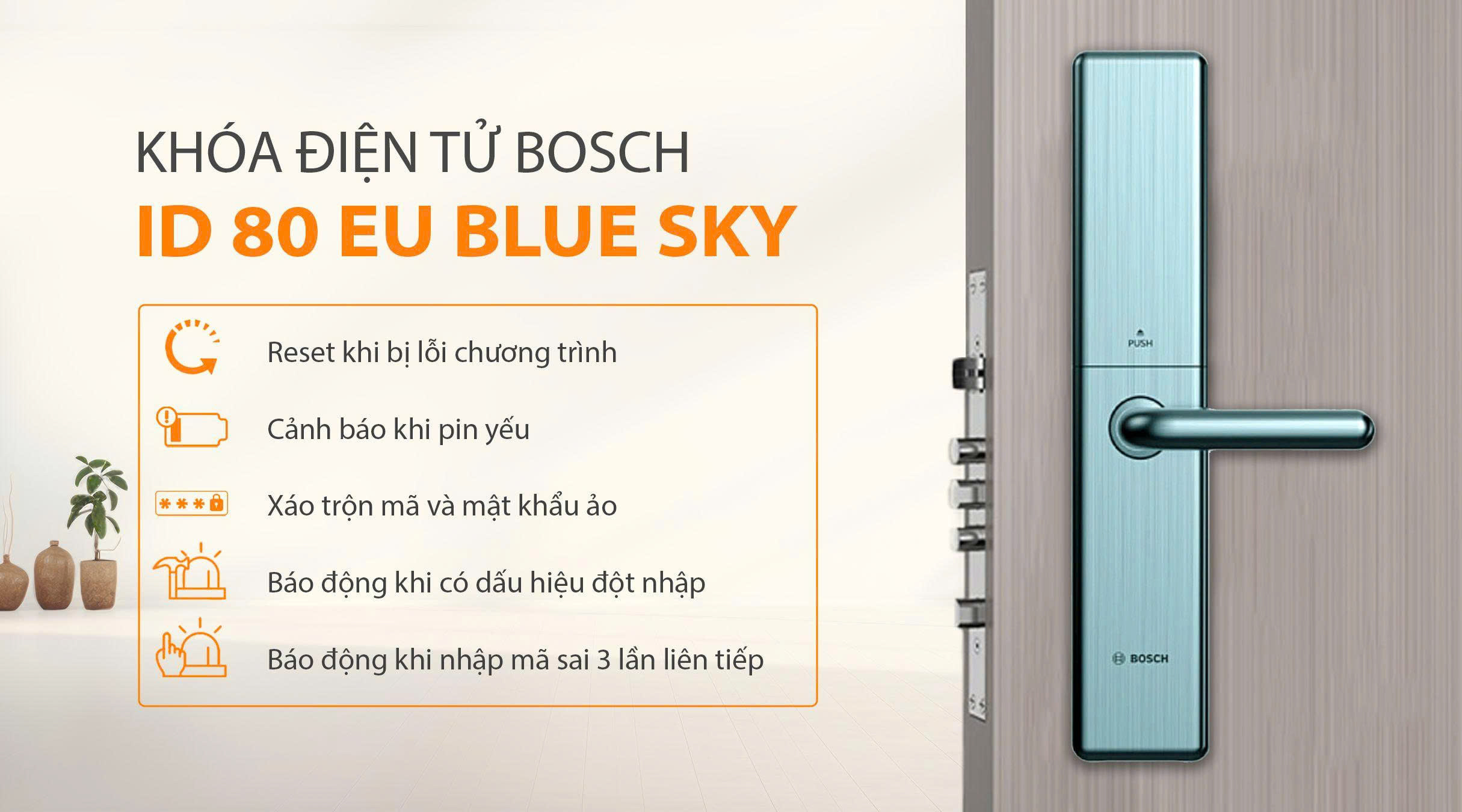 Khóa Điện Tử BOSCH ID 80 EU GRAY SKY