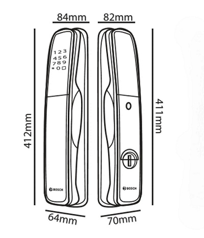 Khóa Điện Tử BOSCH EL800X BRONZE