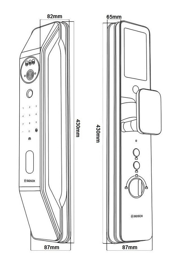 Khóa Điện Tử BOSCH FU6 PLUS BRONZE