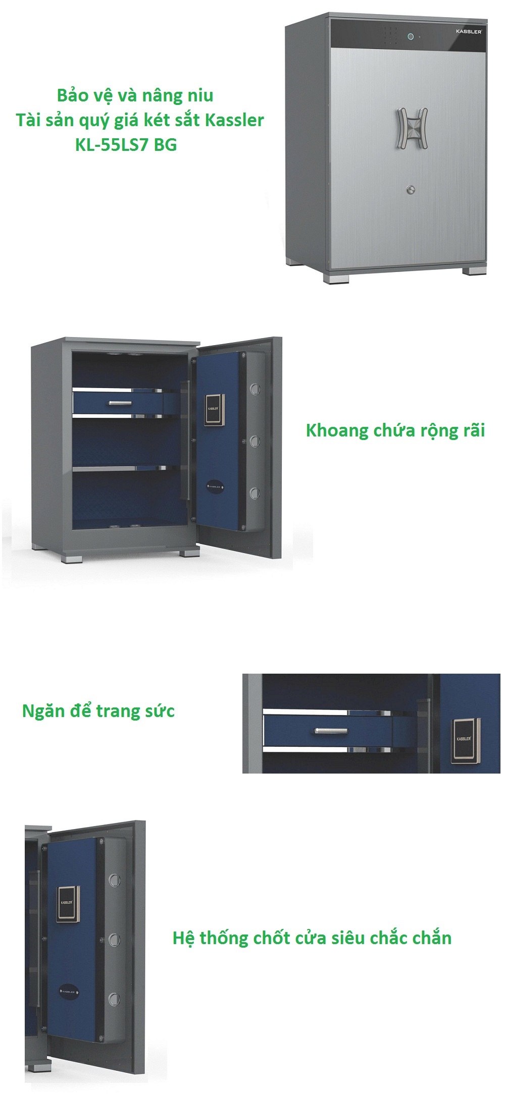 Két Sắt Thông Minh KASSLER KL-75LS7 BG