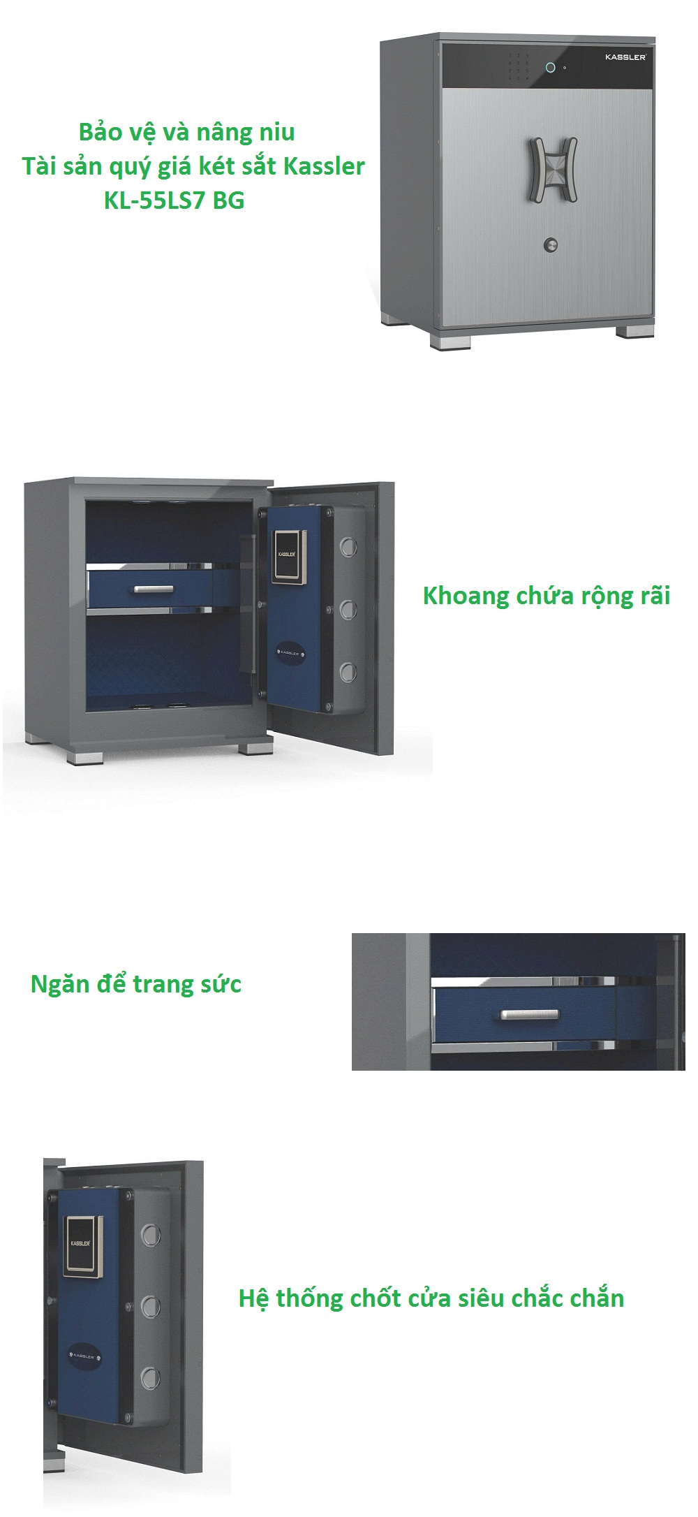 Két Sắt Thông Minh KASSLER KL-55LS7 BG