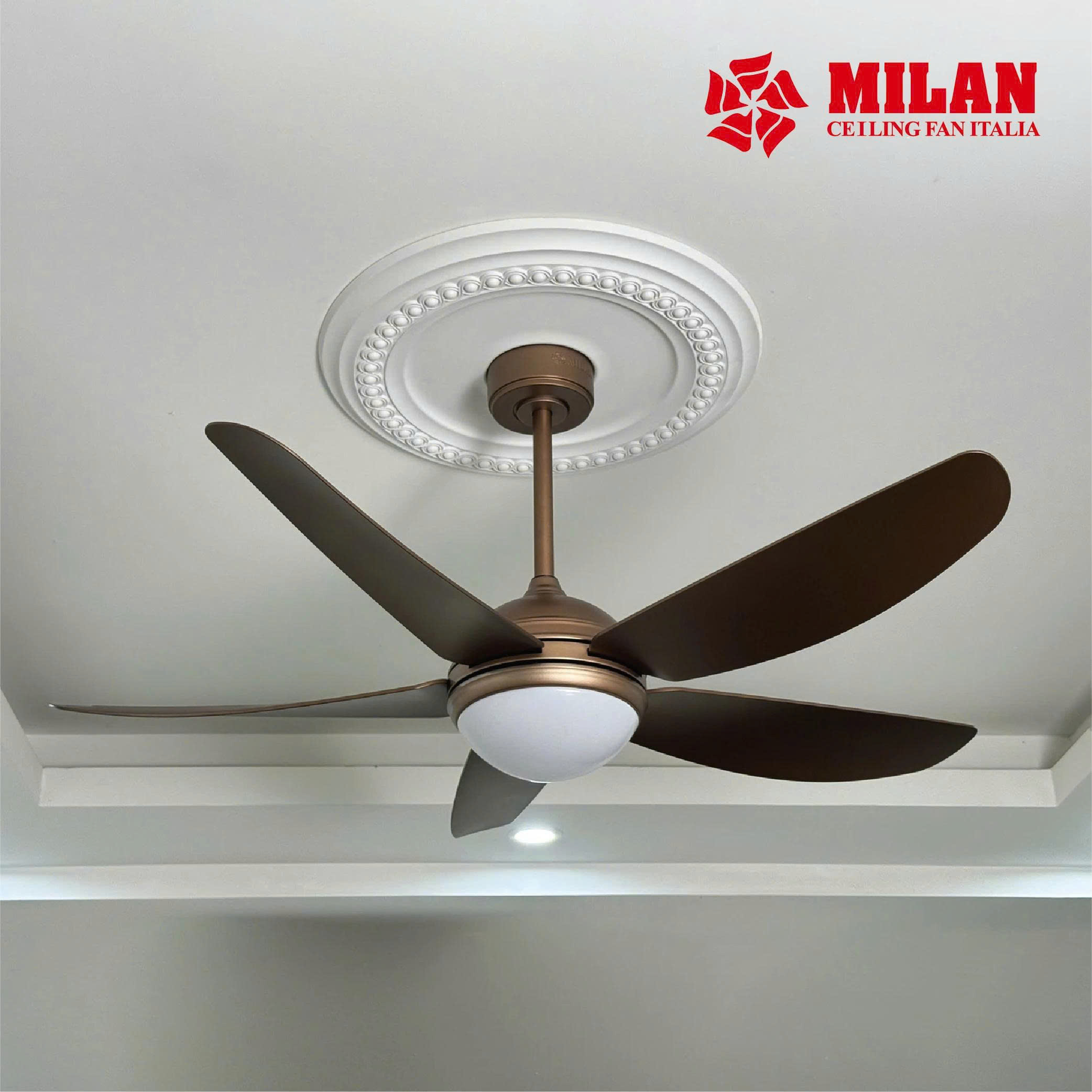 Quạt Trần FENGYE-MILAN FY509 Màu Đồng Cát
