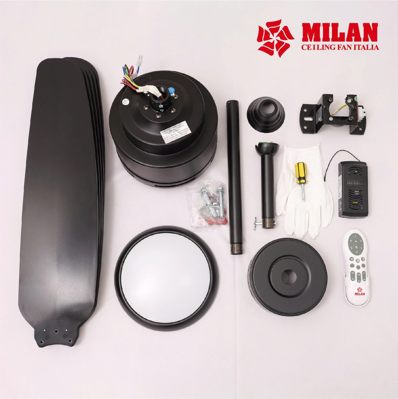 Quạt Trần FENGYE-MILAN FY568 Màu Đen