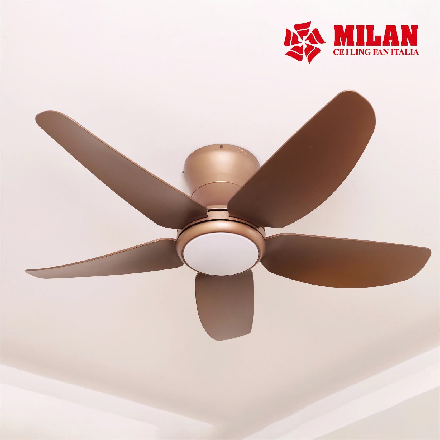 Quạt Trần FENGYE-MILAN FY588 Màu Đồng Cát 1,06m