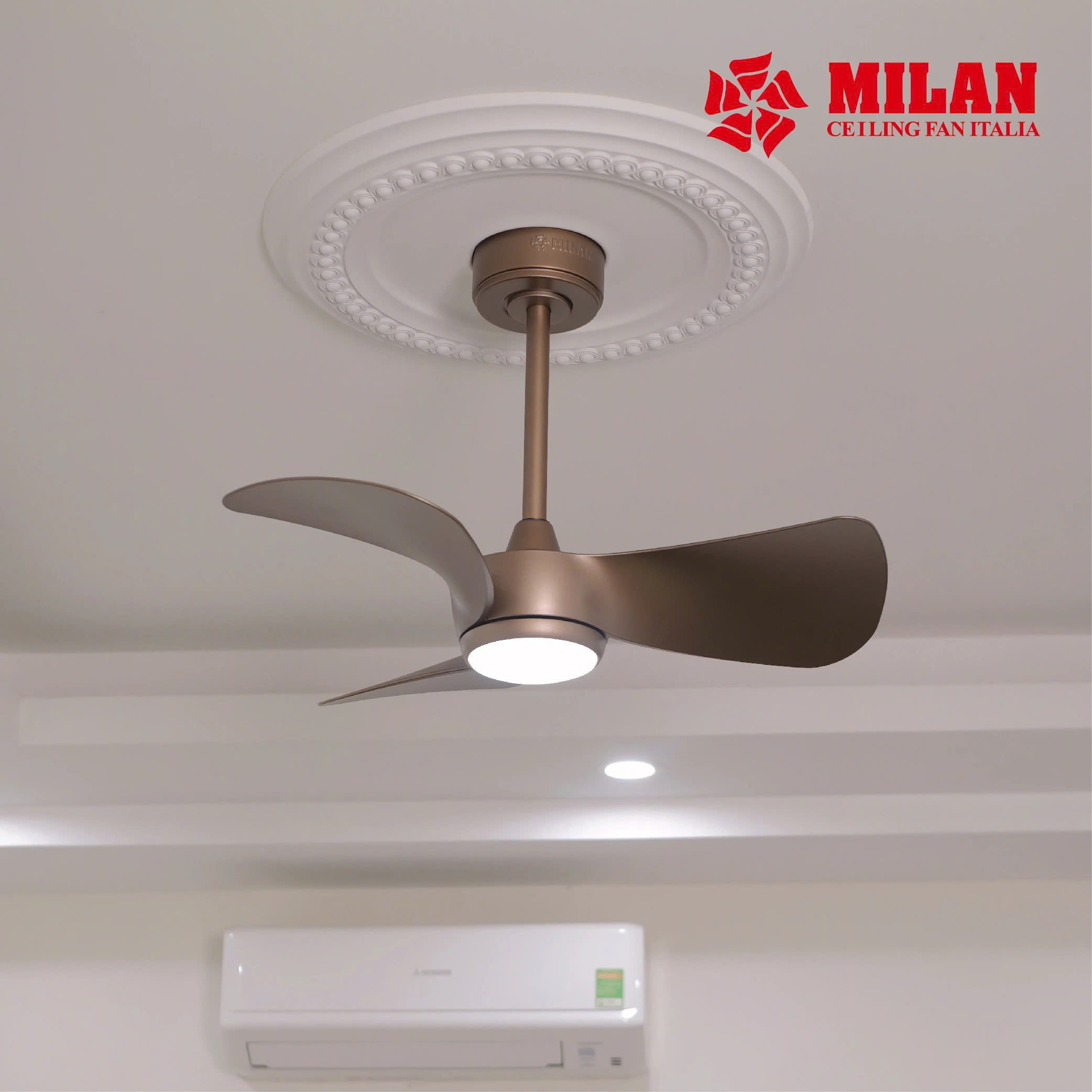 Quạt Trần FENGYE-MILAN FY526 Màu Đồng Cát