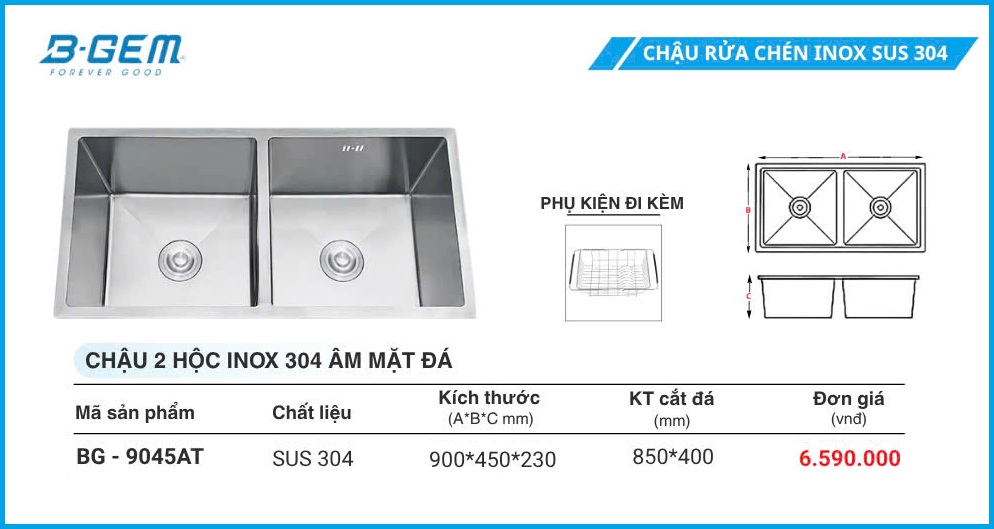 Chậu Rửa B-GEM BG-9045AT