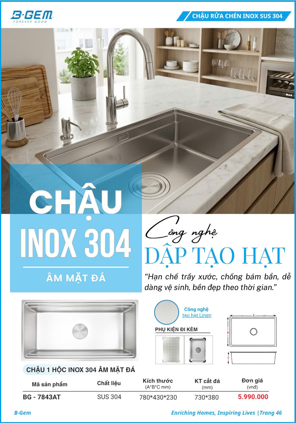 Chậu Rửa B-GEM BG-7843AT