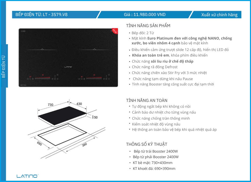 Bếp Từ LATINO LT-3579.V8