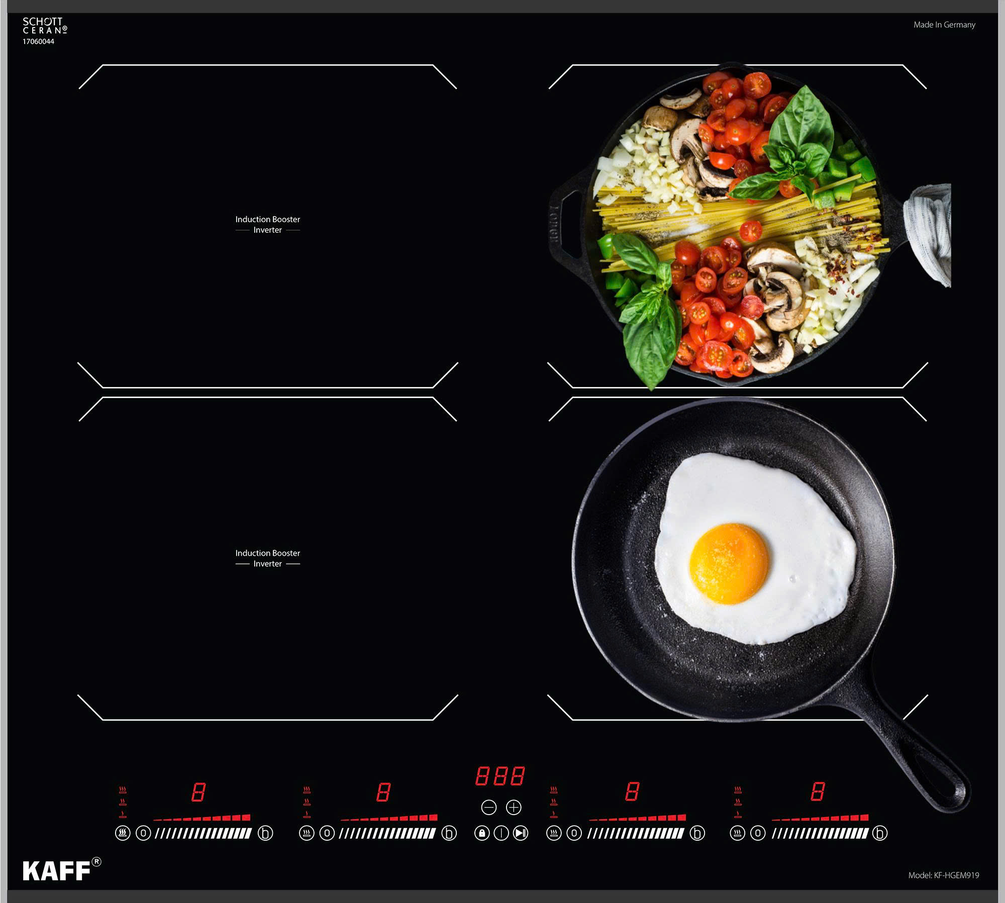 Bếp Từ 4 Vùng Nấu KAFF KF-HGEM919