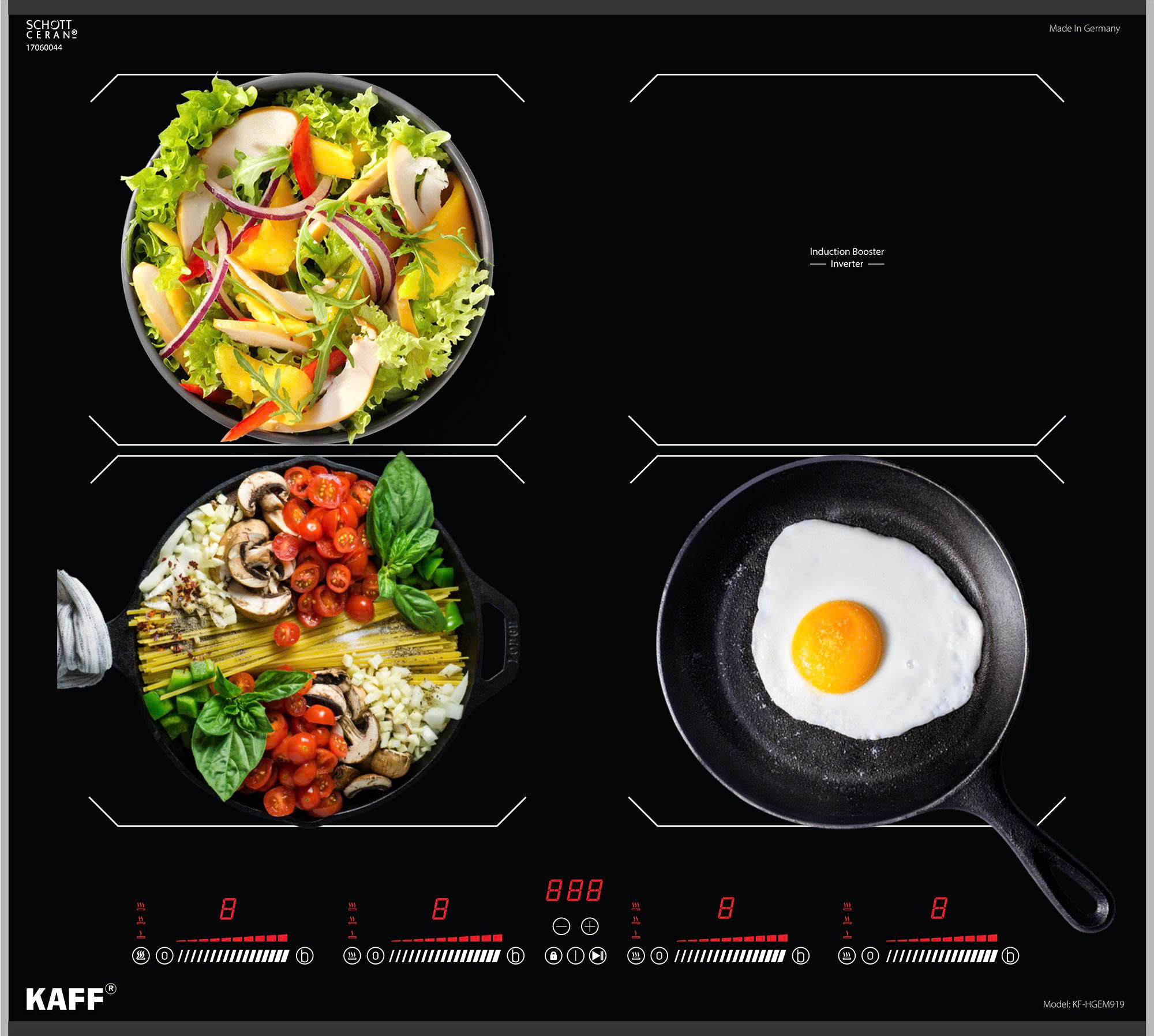 Bếp Từ 4 Vùng Nấu KAFF KF-HGEM919