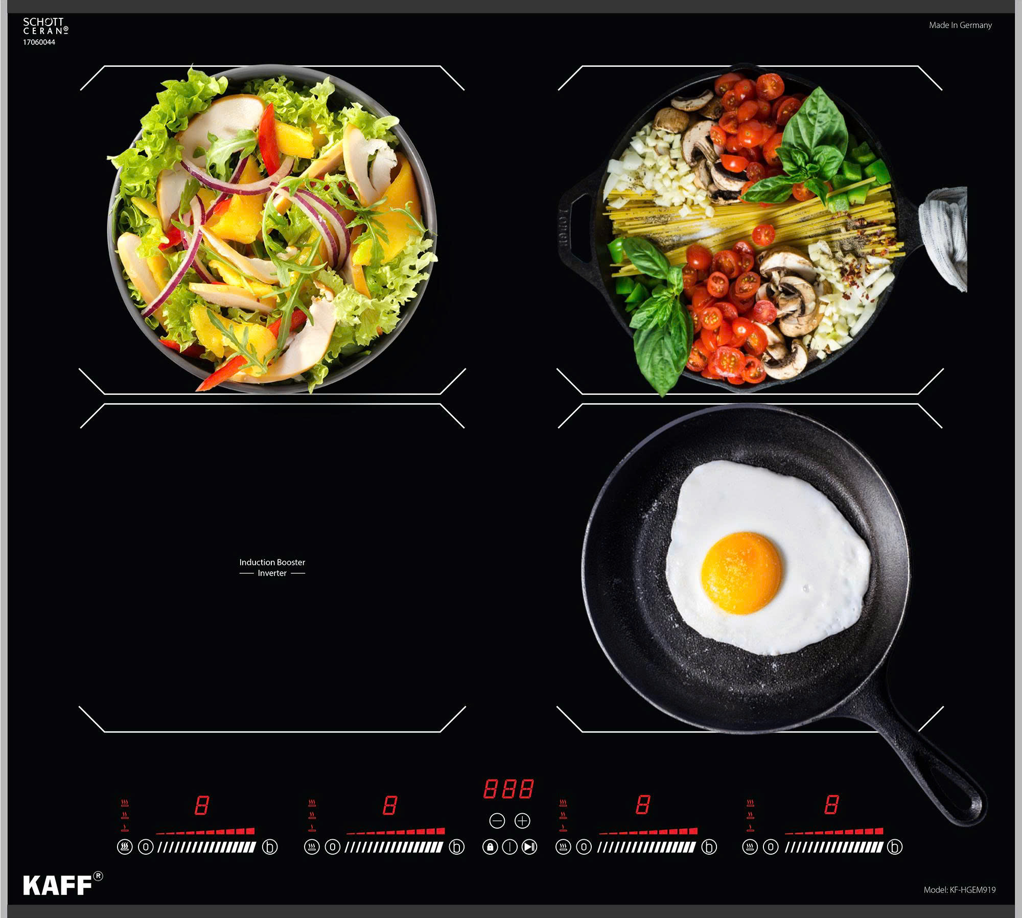 Bếp Từ 4 Vùng Nấu KAFF KF-HGEM919