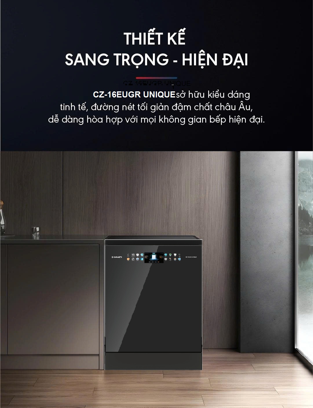 Máy Rửa Bát Canzy CZ-16EUGR UNIQUE