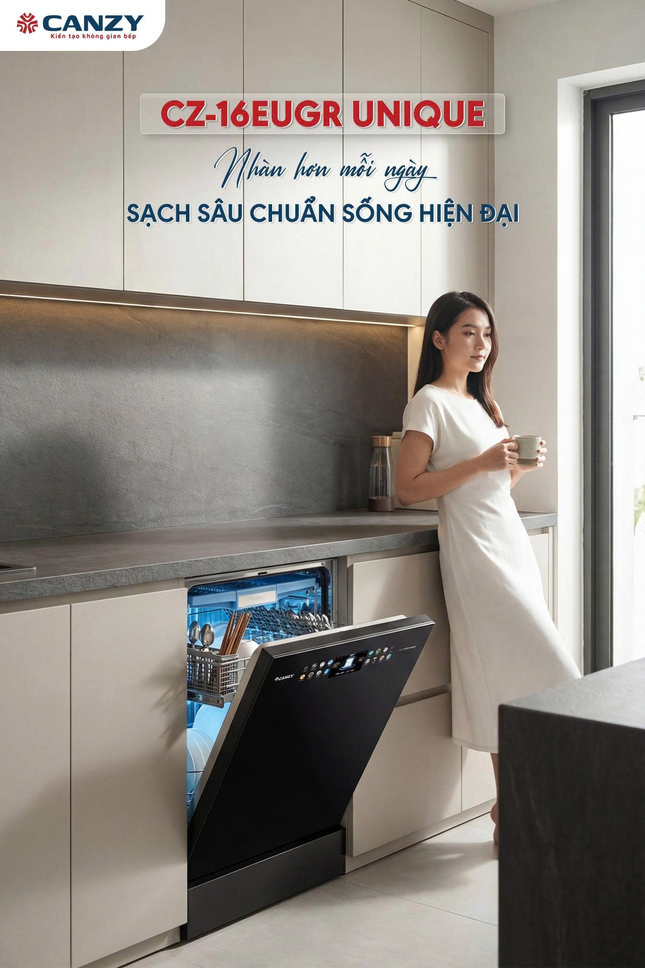 Máy Rửa Bát Canzy CZ-16EUGR UNIQUE