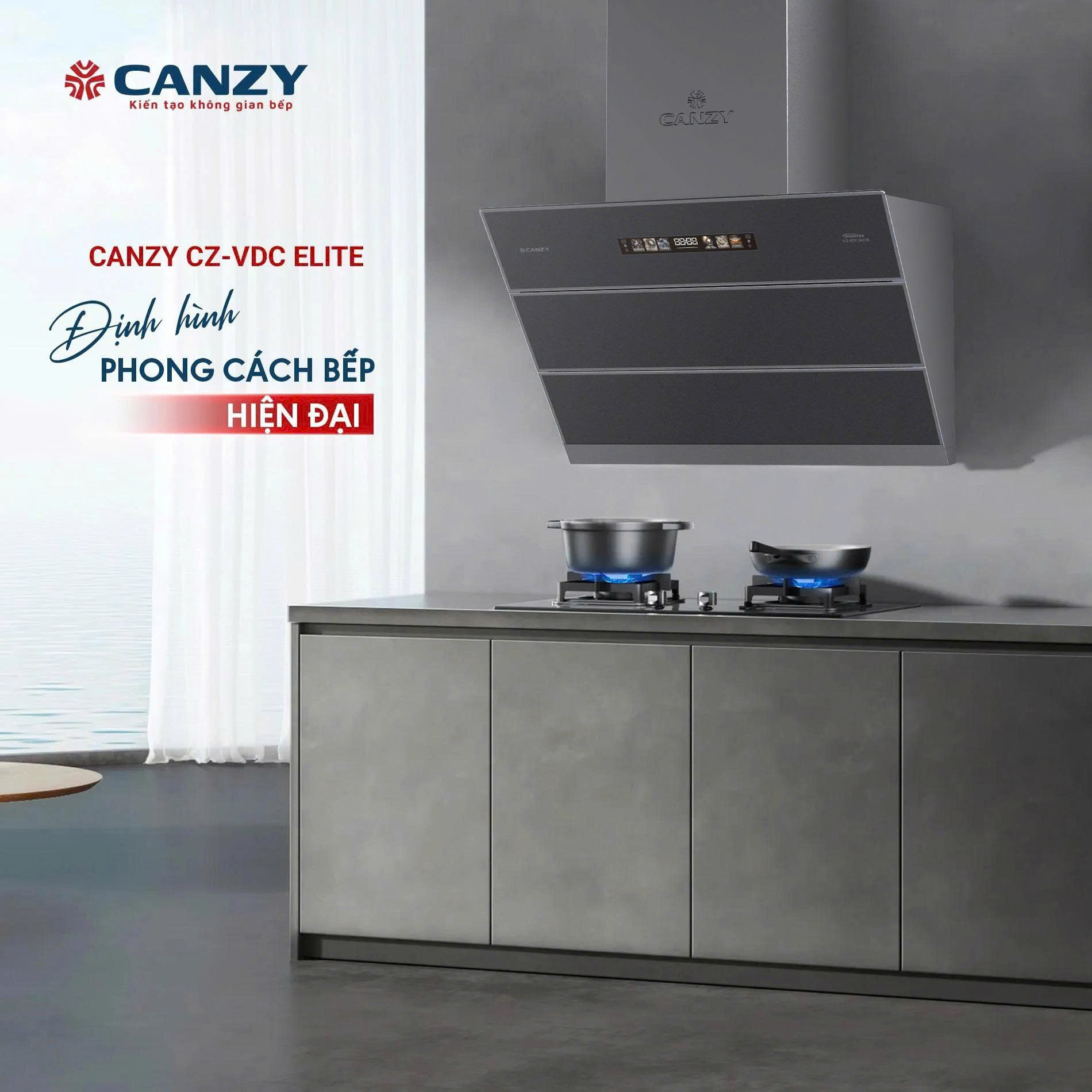 Máy hút mùi Kính Vát Canzy CZ-VDC ELITE