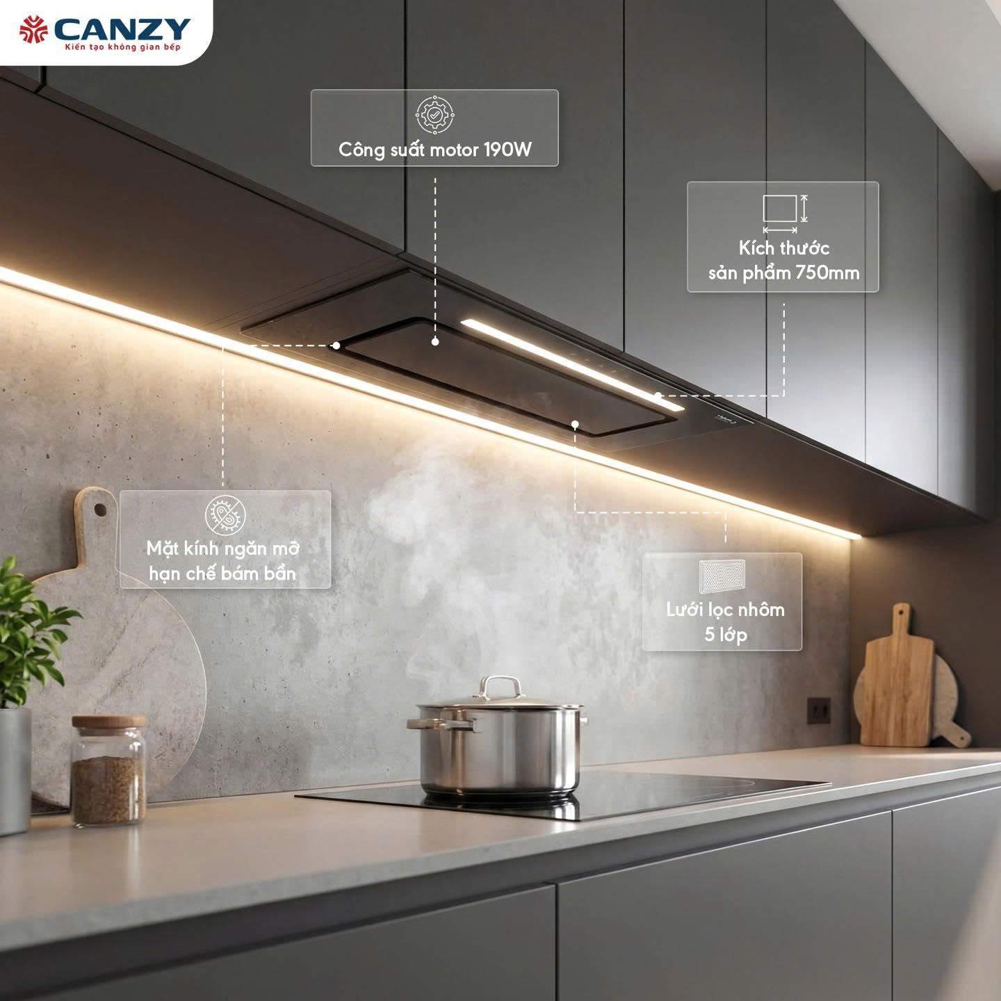 Máy Hút Mùi Canzy CZ-H175AT