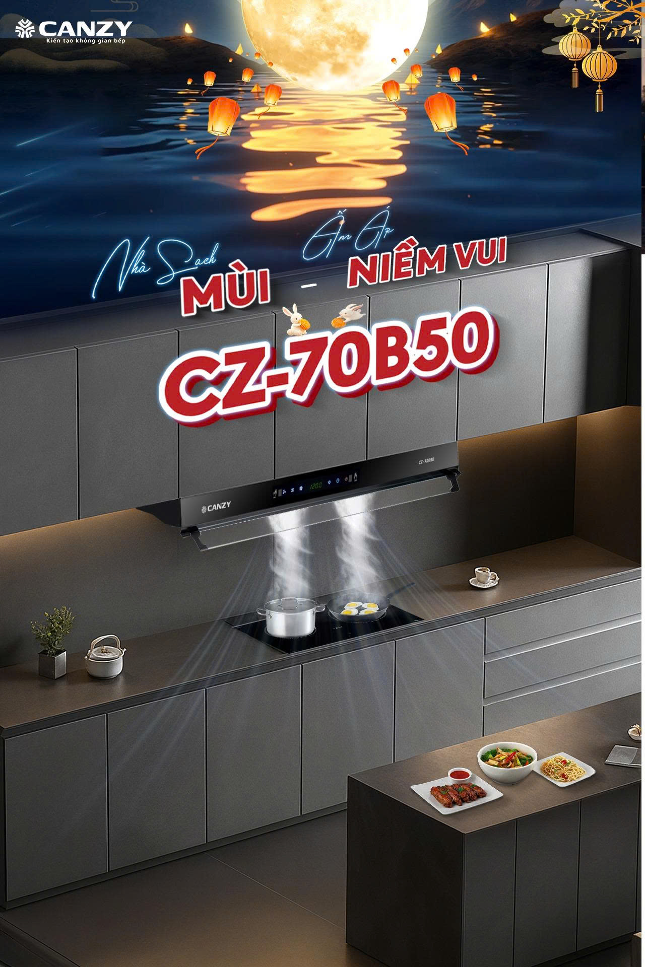 Máy hút mùi Canzy CZ-60B50