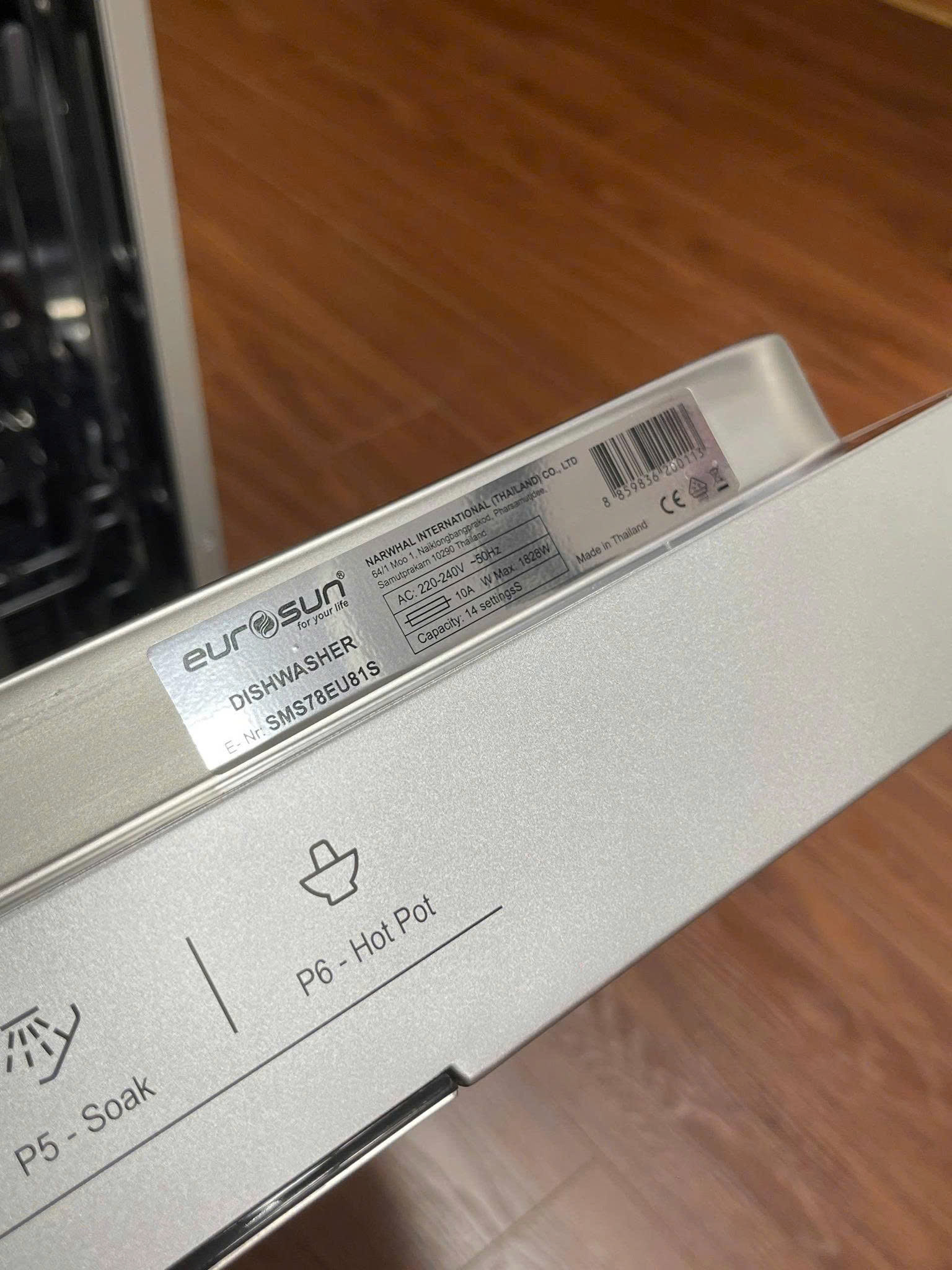 Máy Rửa Chén Eurosun SMS78EU81S Serial 7