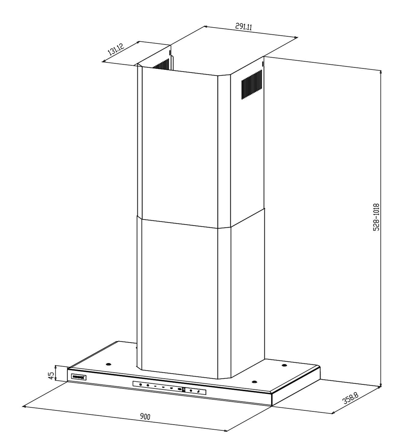 Máy Hút Mùi GRANDX GX-H90C68B / GX-H90T68B