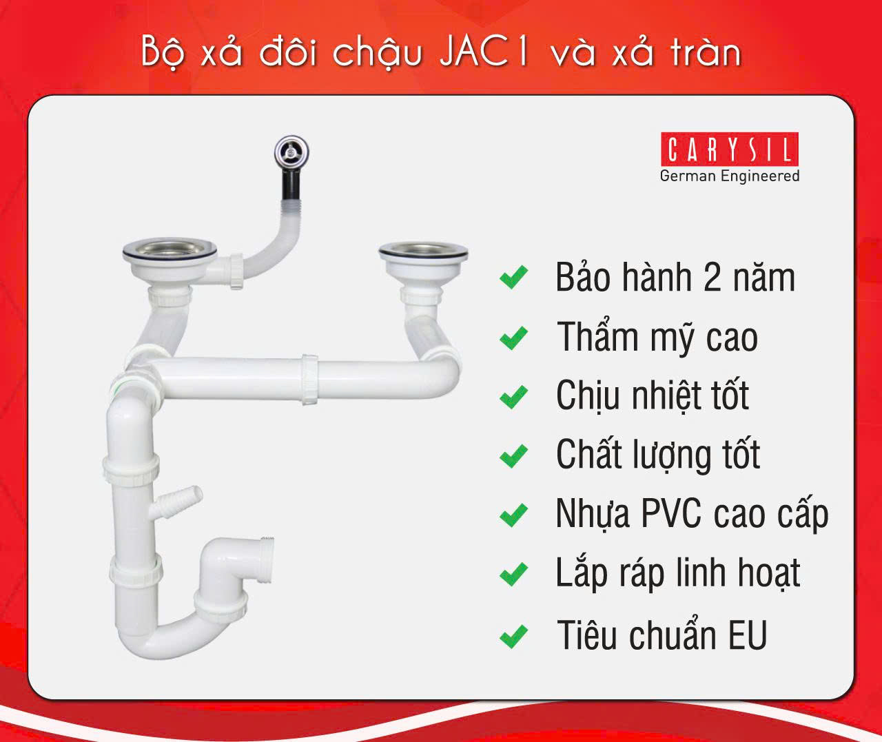 Chậu rửa Carysil JAC1-18