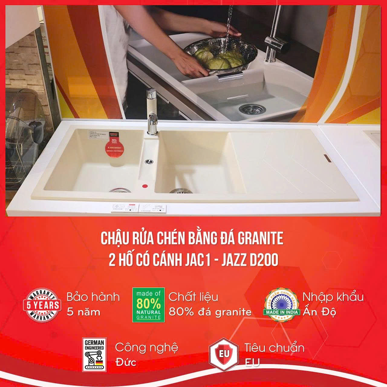 Chậu rửa Carysil JAC1-18