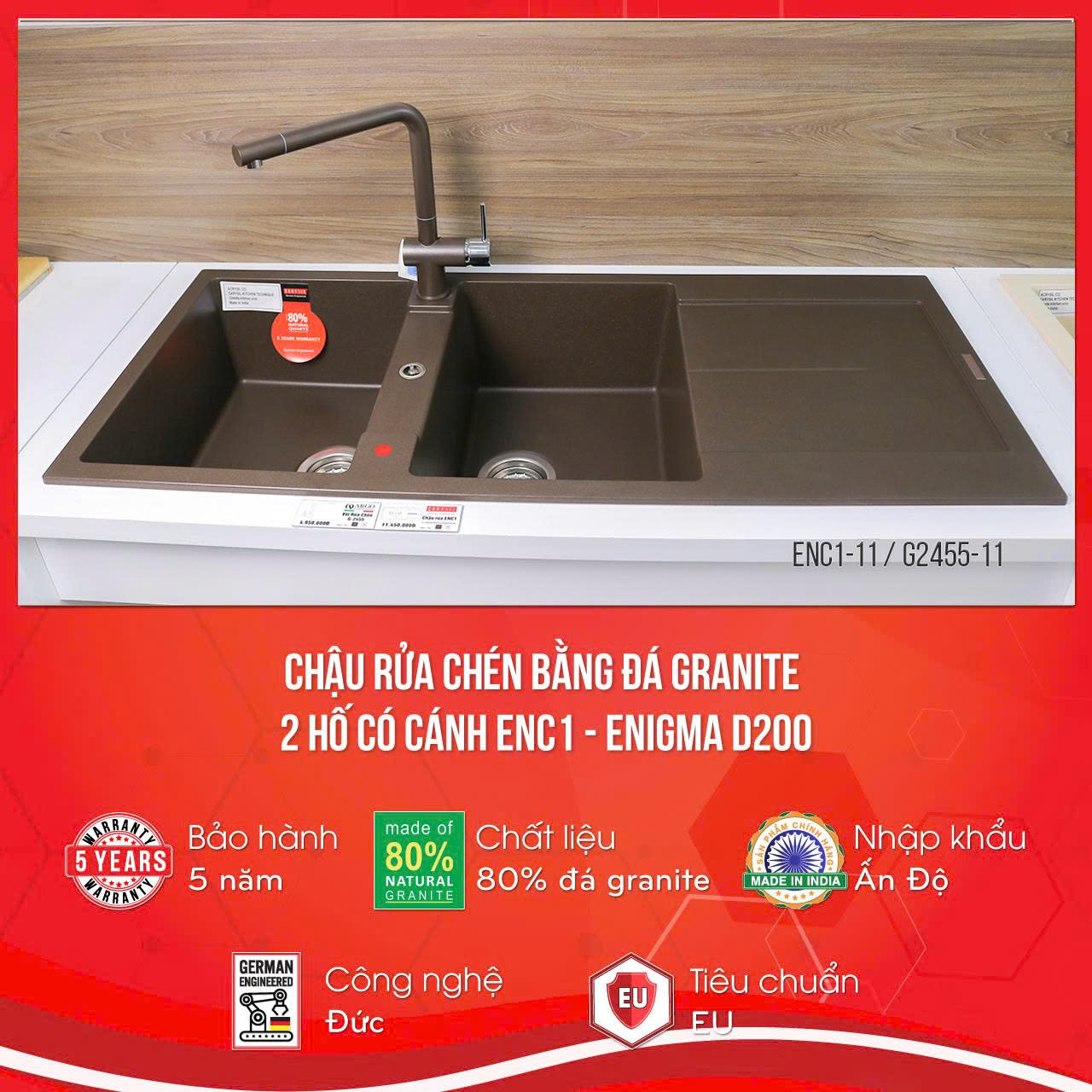 Chậu rửa Carysil ENC1-11