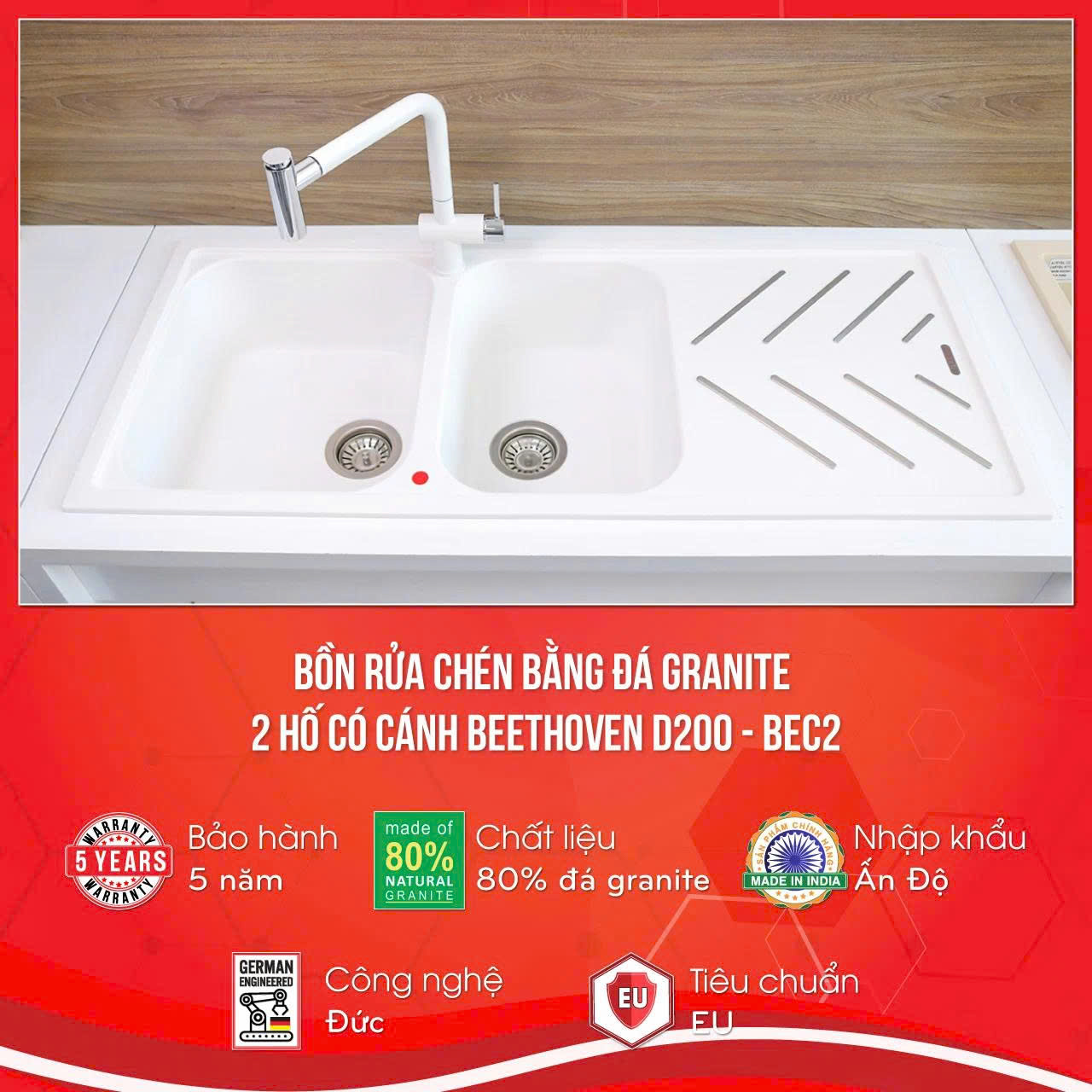 Chậu rửa Carysil BEC2-02