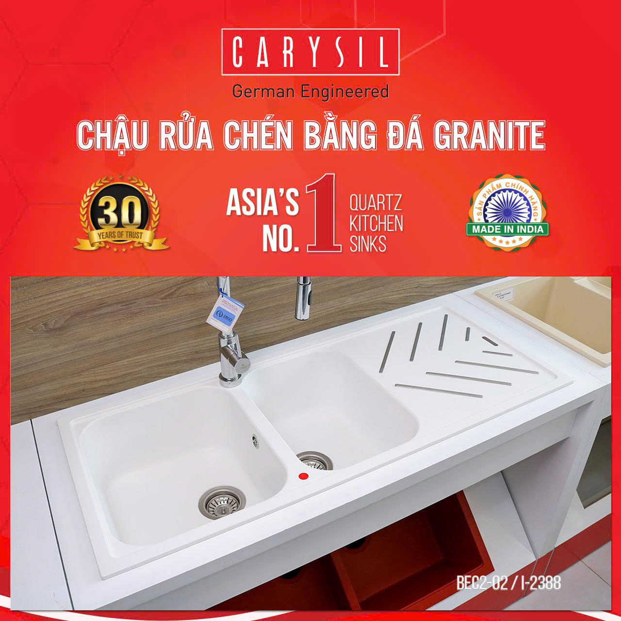 Chậu rửa Carysil BEC2-02