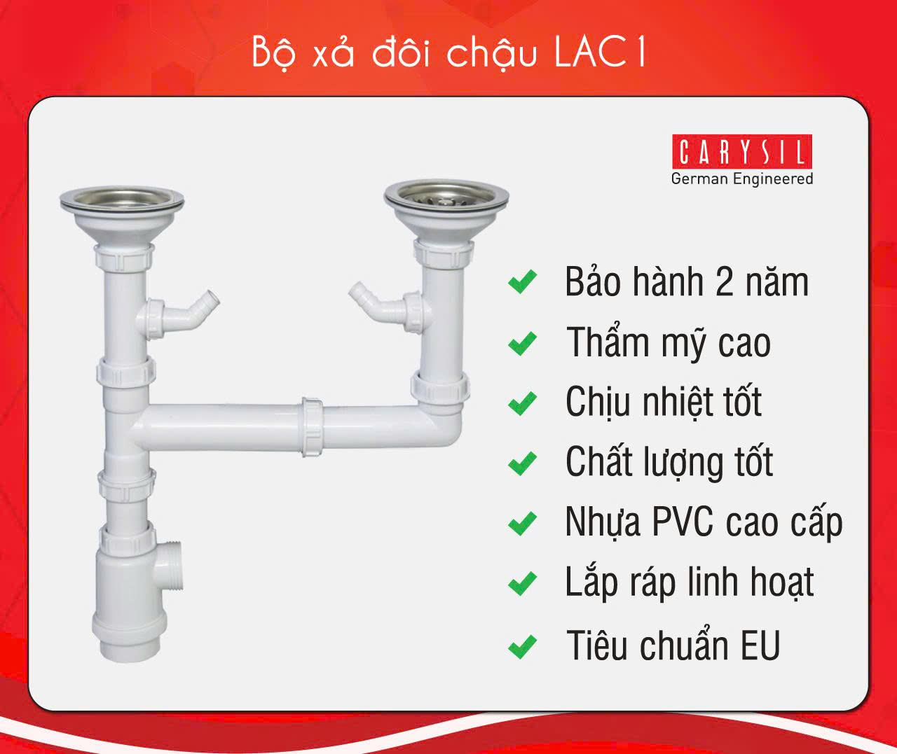 Chậu rửa Carysil LAC1-03