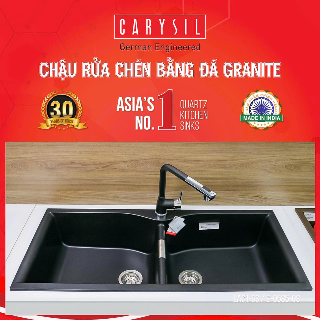 Chậu rửa Carysil LAC1-03