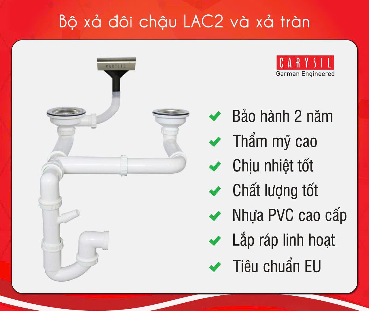 Chậu rửa Carysil LAC2-10