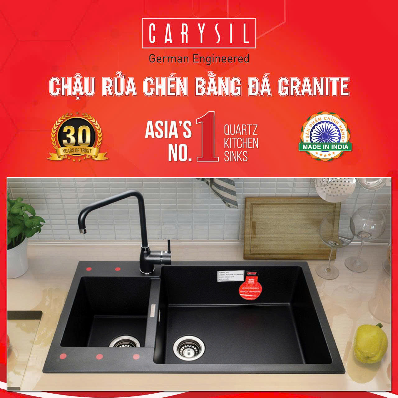 Chậu rửa Carysil ENC2-03