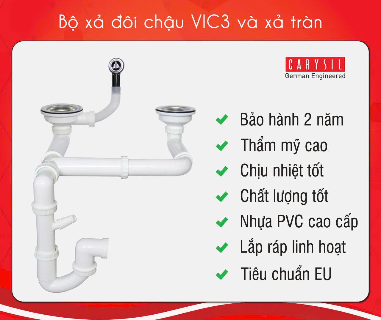 Chậu rửa Carysil VIC3-01