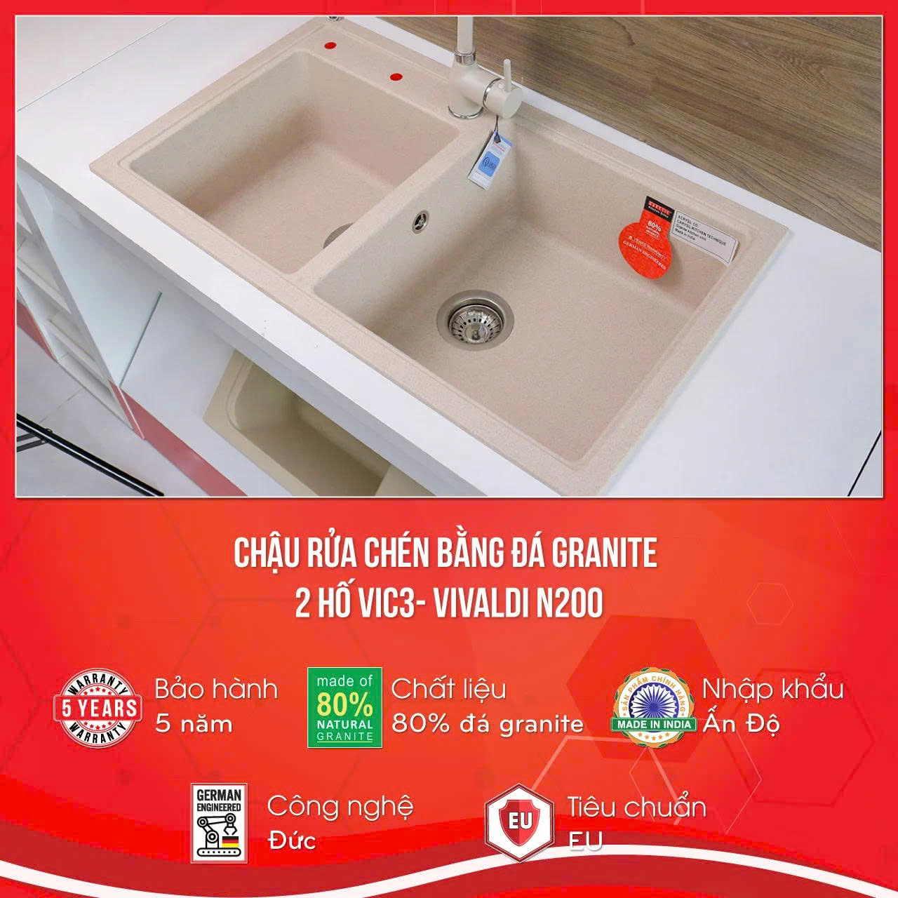 Chậu rửa Carysil VIC3-01