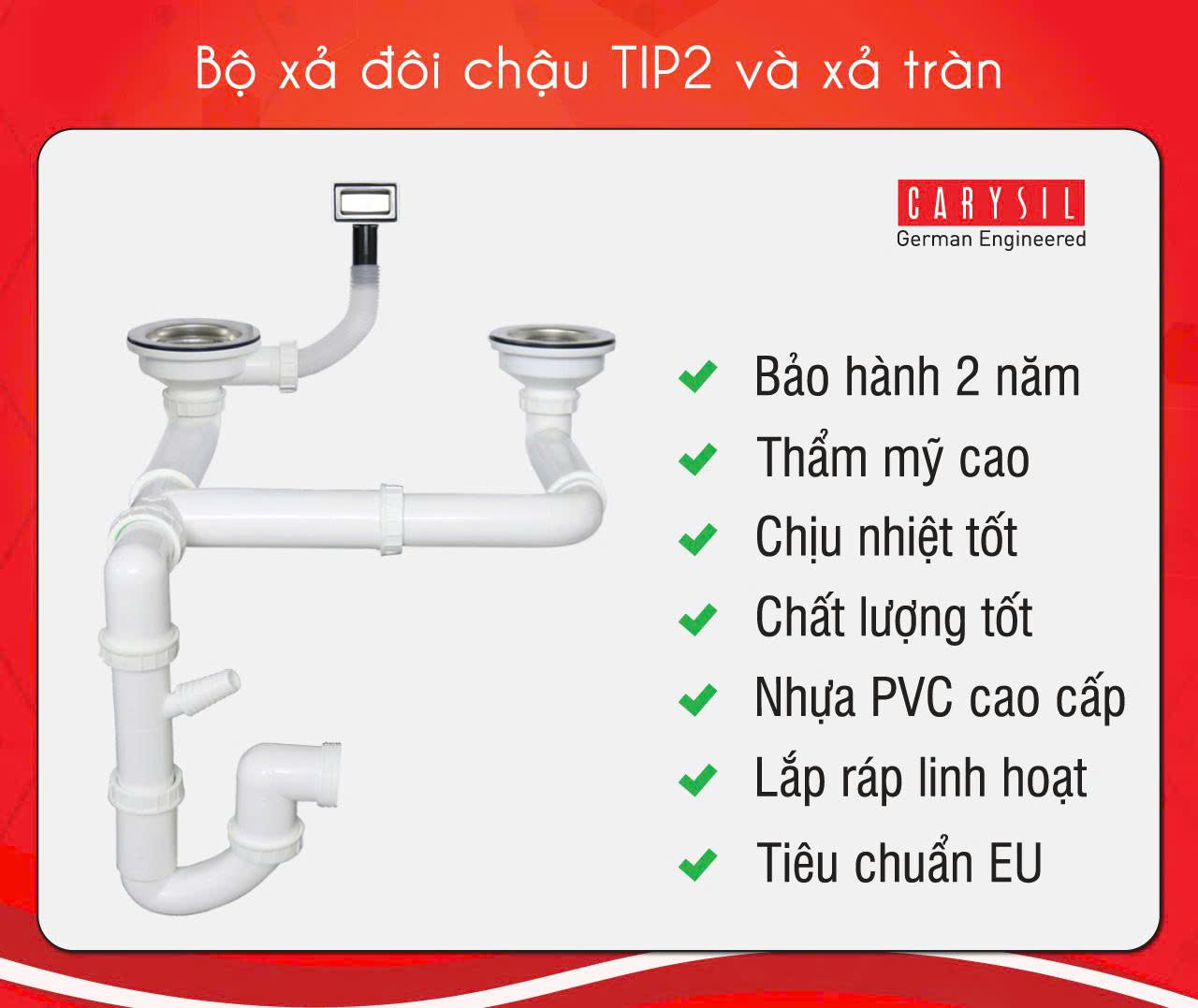 Chậu rửa Carysil TIP2-05