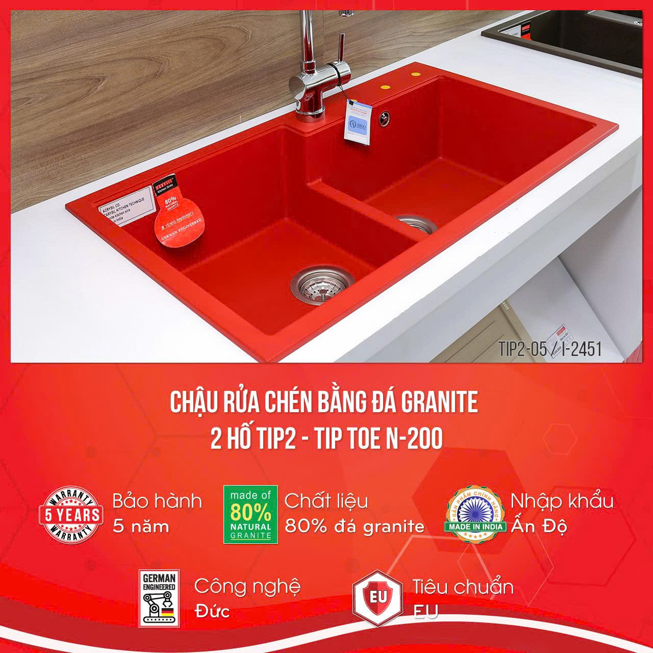 Chậu rửa Carysil TIP2-05