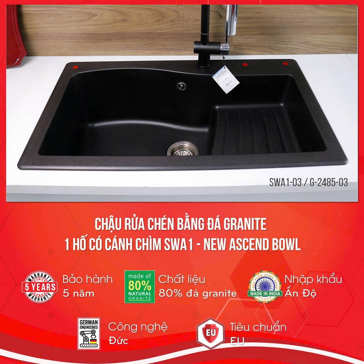 Chậu rửa Carysil SWA1-03