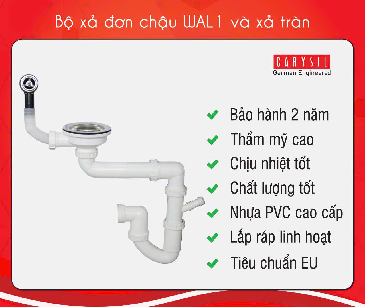 Chậu rửa Carysil WAL1-03