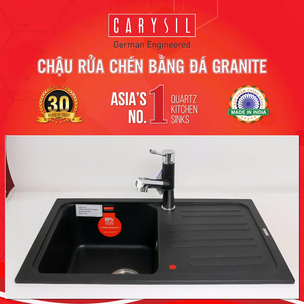 Chậu rửa Carysil WAL1-03