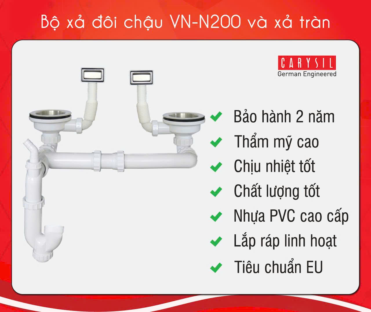 Chậu rửa Carysil VN-N200