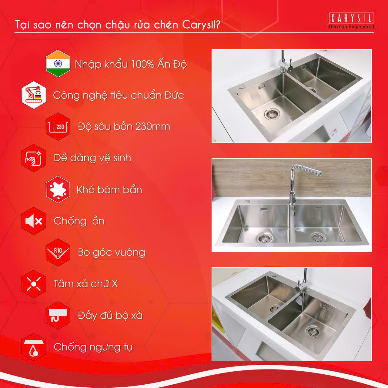 Chậu rửa Carysil VN-N200