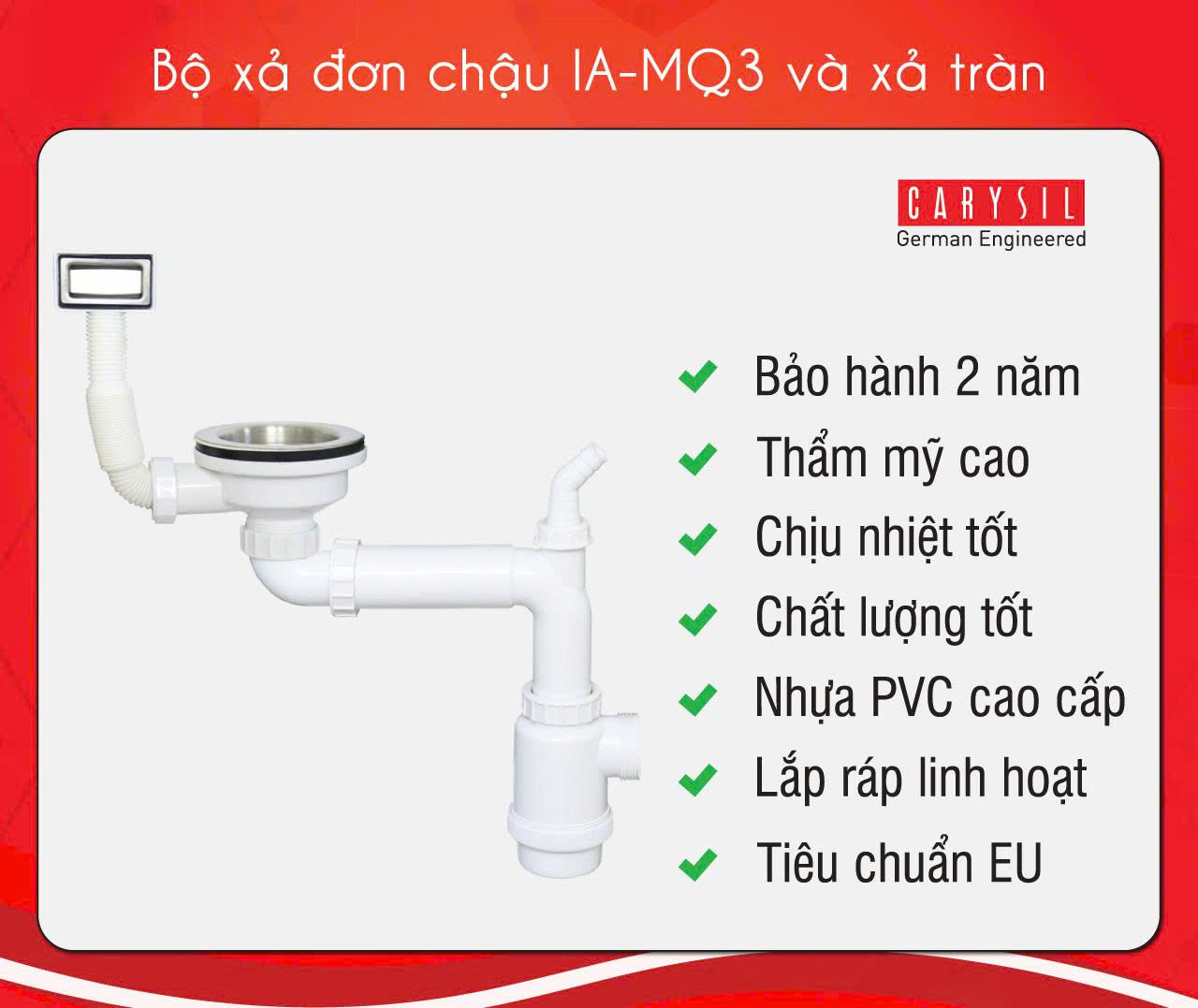 Chậu rửa Carysil IA-MQ3