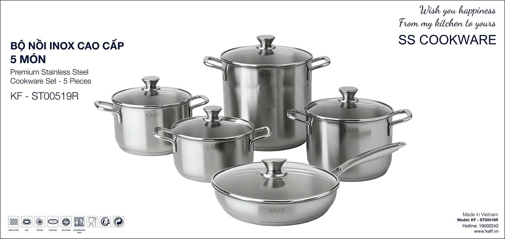 Bộ nồi chảo KAFF KF-ST00519R